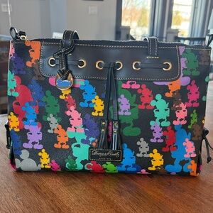 Dooney & Bourke Disney Wonder Mickey Mouse Large Tassel Zip Tote - Authentic
